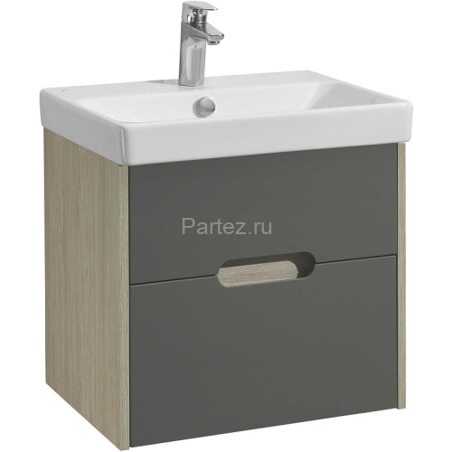 Тумба под раковину AQUATON Оливия 55 подвесная Грей/Дуб Ойстер (1A254201OLUG0)