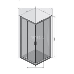 Душевая дверь Ravak Blix раздвижная 120х190, толщина полотна 6мм , цвет профиля серебро