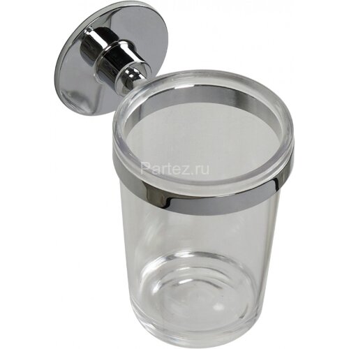 Подстаканник одинарный Fixsen Round, пластик, хром (FX-92106)