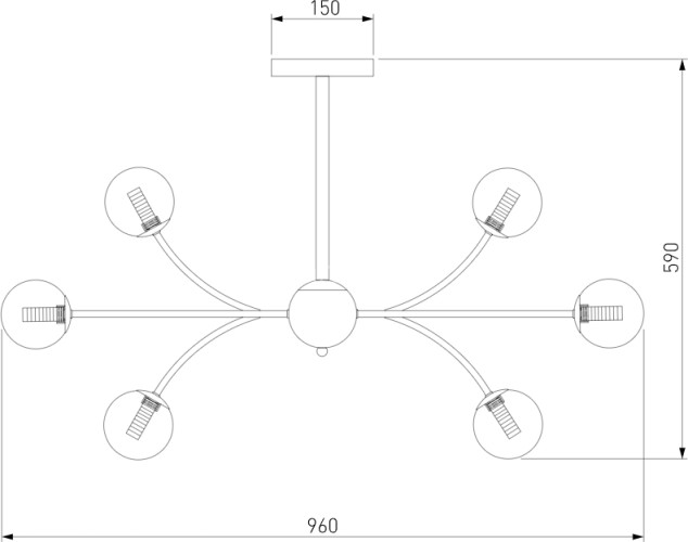 Потолочная люстра Eurosvet 30180 матовое золото