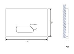 Клавиша смыва Cersanit Actis P-BU-ACT/Cg Хром