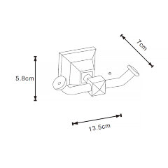 Крючок Azario ALTRE, Черный матовый (AZ-96005AB)