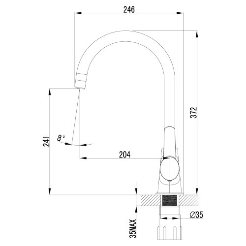 Смеситель Lemark Atlantiss LM3255C для кухни