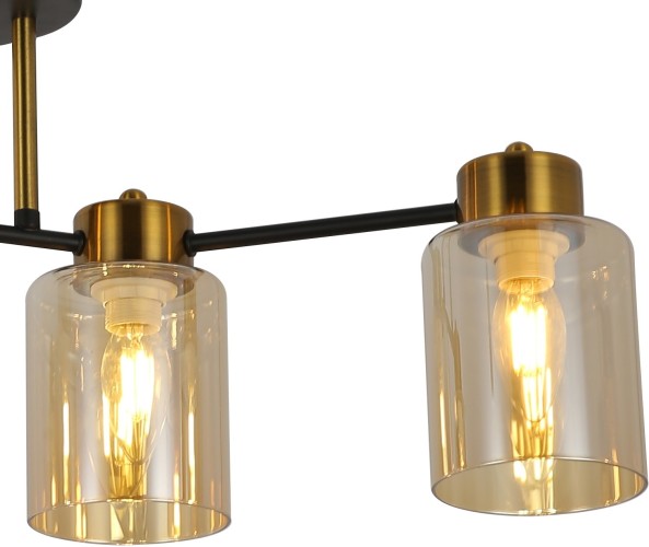 Потолочная люстра ILLUMICO IL6111-4COU-79 BK GD Qui