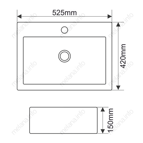 Накладная раковина melana mln-7033