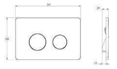 Кнопка смыва AZARIO двойная, круглая, цвет золото (AZ-8200-0086/AZ-P57-0160)