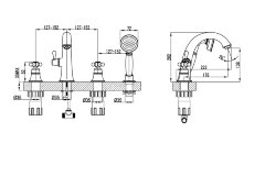Смеситель Lemark Vintage LM2841B на борт ванны