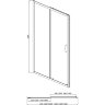 Душевая дверь Azario MILTON раздвижная 140х200, толщина полотна 6мм универсальная, цвет профиля серебро