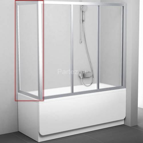 Шторка для ванны неподвижная Ravak 80х137 цвет профиля сатин (95040U02Z1)