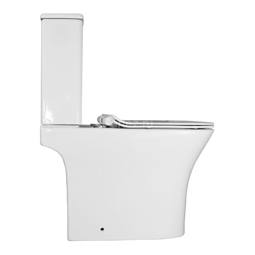 Унитаз-компакт Azario FRENTO 340x650х770 безободковый, в комплекте с бачком и сиденьем микролифт (AZ