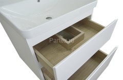 Комплект тумба Azario Мила 60Н 610х480х850 напольная, с раковиной Monte 60, белый матовый (CS0008583