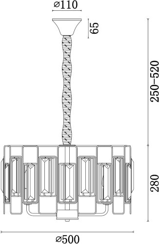 Подвесная люстра Freya FR5045PL-05G