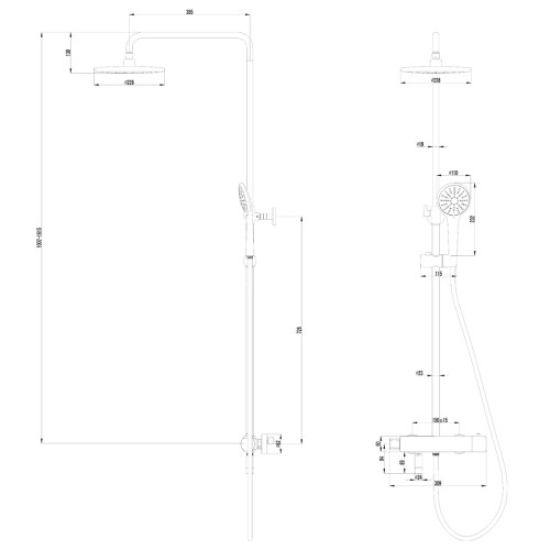 Смеситель Lemark Bronx LM3772GM для душа термостатический