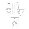 Унитаз-компакт Sanita Самарский с сиденьем и сливной арматурой, белый (WC.CC/Samarsky/2-TM/WHT.G/S1)