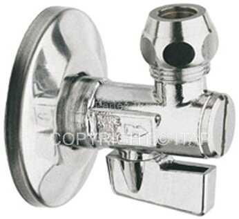 Кран перекрывающий с цанговым зажимом 1/2"х10мм art.906 ITAP