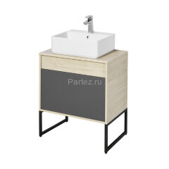 Тумба под раковину AQUATON Лофт Урбан 65 1A254001LQX60 дуб орегон/серый графит (1A254001LQX60)