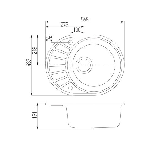 Кухонная мойка AQUATON Чезана, цвет терракотовый (1A711232CS270)