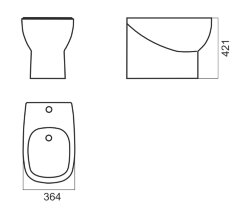 Биде напольное Sanita Luxe Infinity в комплекте с креплением (INFSLBI01)
