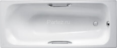 Ванна чугунная Jacob Delafon MELANIE 170x70 см с антискользящим покрытием, с отверстием для ручек,