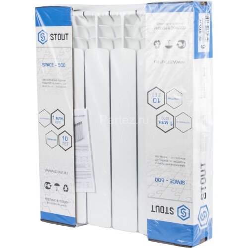 Радиатор биметаллический STOUT Space 500-6