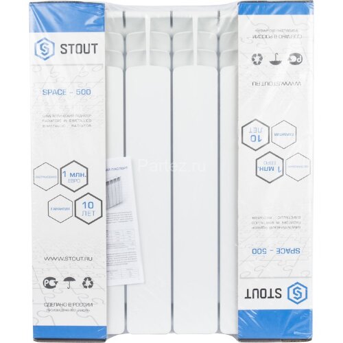 Радиатор биметаллический STOUT Space 500-6