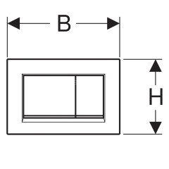 Кнопка смыва Geberit Sigma30, двойной смыв, цвет черный
