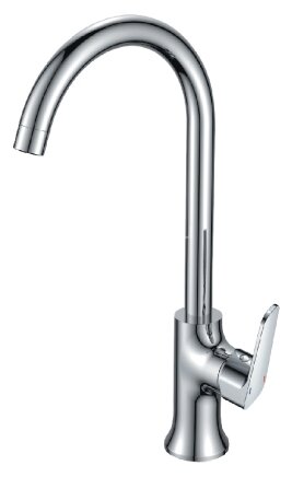 Смеситель одноручный (35мм)  для кухни с высоким поворотным изливом, хром