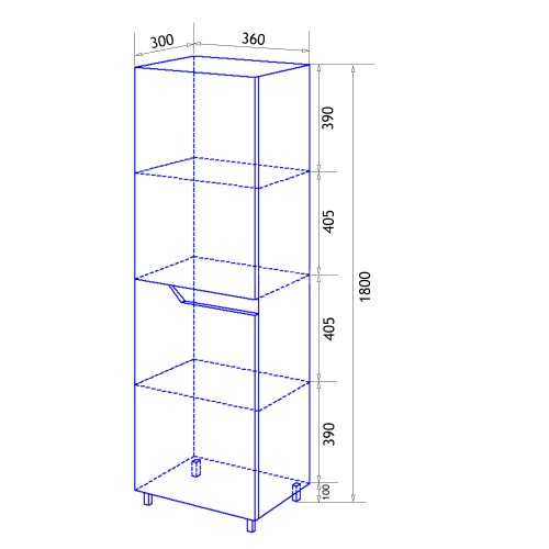 Пенал Loranto Mari 360 напольный, левый (CS00086021)