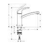 Hansgrohe 31780000 Focus E Смеситель для кухни, однорычажный, с накидной гайкой, 1/2