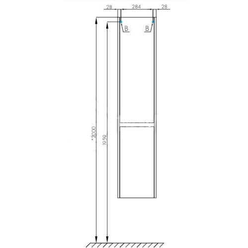 Пенал подвесной AQUATON НОРТОН левый, белый (1A249403NT01L)