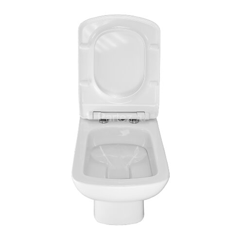 Унитаз подвесной Creo Ceramique Tours с сиденьем микролифт, белый (TO1100N+TO1001N)