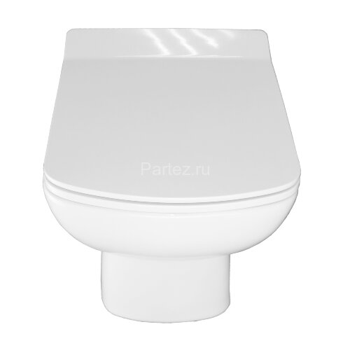 Унитаз подвесной Creo Ceramique Tours с сиденьем микролифт, белый (TO1100N+TO1001N)