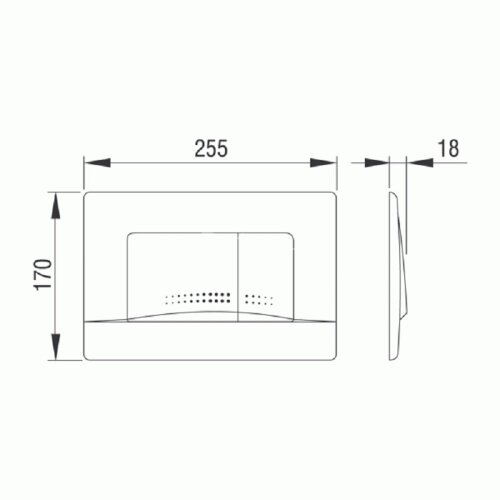 Кнопка смыва Pestan ACTIVE, хром глянец (40006361)