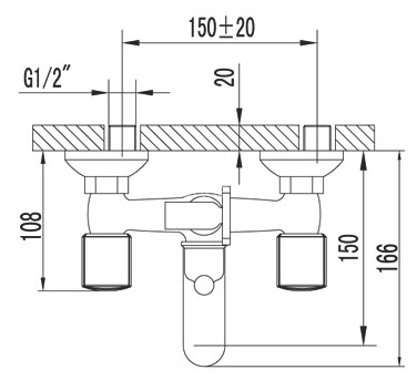 Смеситель для ванны Lemark Merkado LM2302C