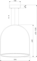 Подвесной светильник Eurosvet 90323/1 латунь