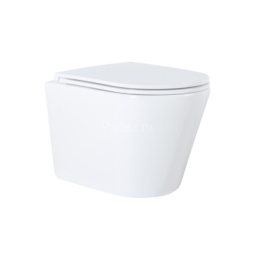 Сет AZARIO инсталляция + унитаз Teramo( круглый) с сидением микролифт + панель смыва, хром глянцевый