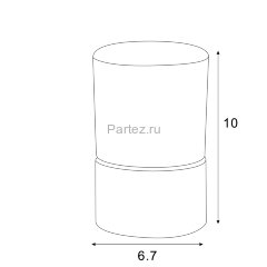 Стакан Azario NESSY стеклянный настольный, хром (AZ-126-C)