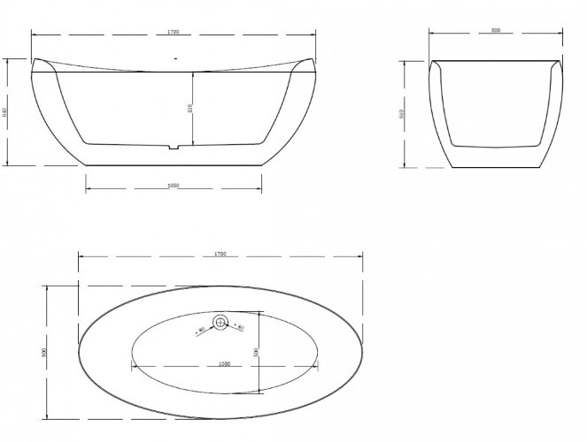 Акриловая ванна Gemy G9236