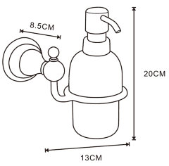 Дозатор жидкого мыла Azario ELVIA подвесной, керамический, золото (AZ-91112G)
