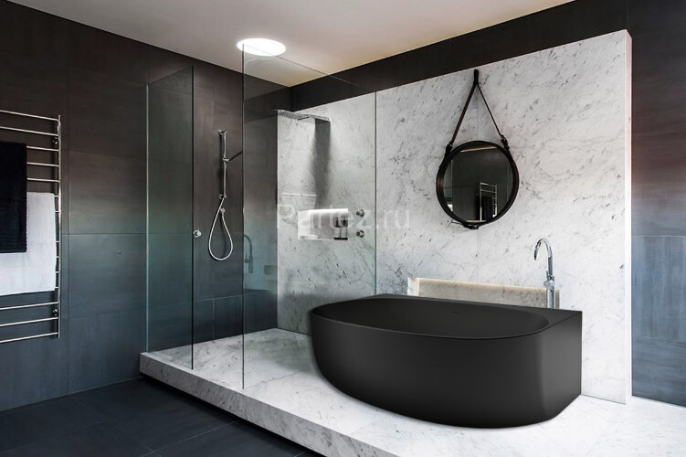 Ванна акриловая Azario CAMBRIDGE 1695х880х580, пристенная, в комплекте с сифоном и металлической рам