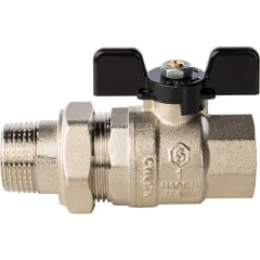 Кран шаровой полнопроходной с американкой 1" Stout