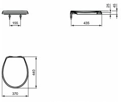 Крышка-сиденье для унитаза Ideal Standard Eurovit с микролифтом, белое (W303001)