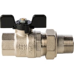 Кран шаровой полнопроходной с американкой 3/4" Stout