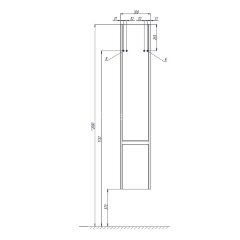 Пенал подвесной AQUATON Капри левый, бетон пайн (1A230503KPDAL)