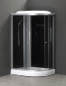 Душевая кабина LORANTO 120х80х215 с низким поддоном 13 см, черное закаленное стекло 4 мм, профиль хром (CS-66121L G 120)