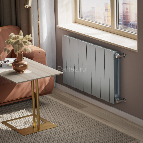 Биметаллический радиатор Royal Thermo PianoForte 500/100-12 (Silver Satin)
