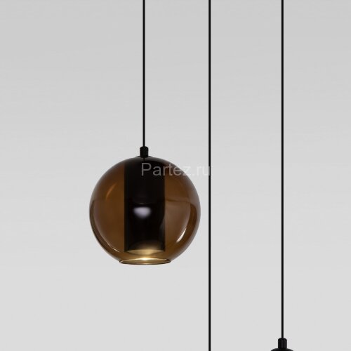 Подвесной светильник Eurosvet 50258/3 LED дымчатый/ бежевый/ шоколад