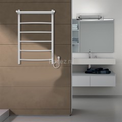 Полотенцесушитель электрический AZARIO VERONA 500/800 5 секций, с полкой, диммер справа, белый (AZ04