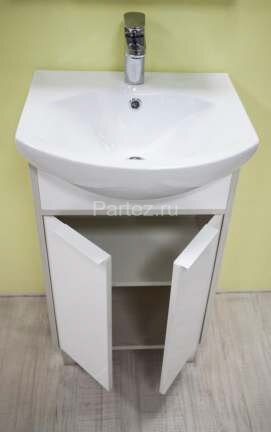 Тумба под раковину AQUATON РИКО 50 напольная, Белый Ясень/Фабрик (1A212401RIB90)