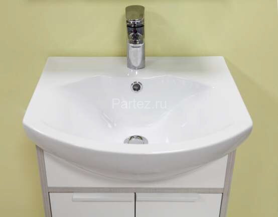 Тумба под раковину AQUATON РИКО 50 напольная, Белый Ясень/Фабрик (1A212401RIB90)